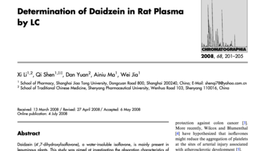 Determination of Daidzein in Rat Plasma by LC