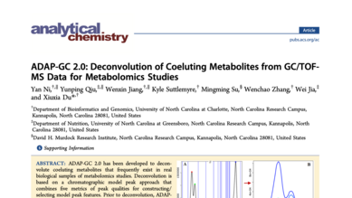 ADAP-GC 2.0: Deconvolution of Coeluting Metabolites from GC/TOF- MS Data for Metabolomics Studies