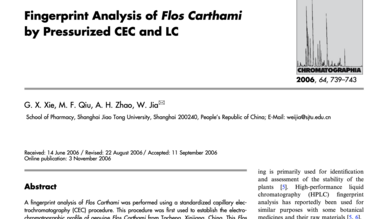 Fingerprint Analysis of Flos Carthami by Pressurized CEC and LC