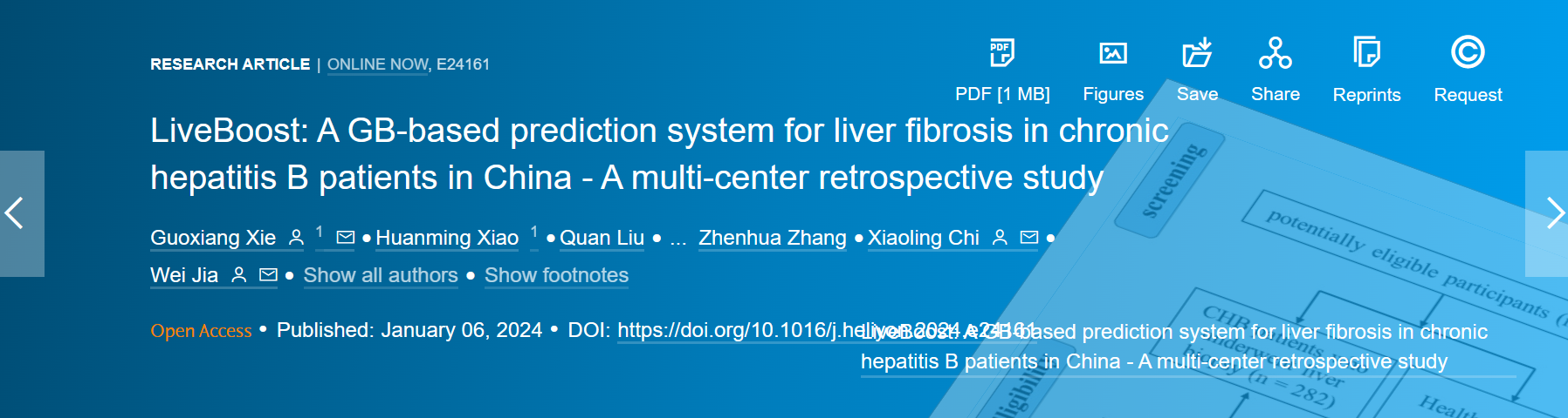 LiveBoost软件临床试验结果发表：评估肝纤维化准确率优于APRI和FIB-4